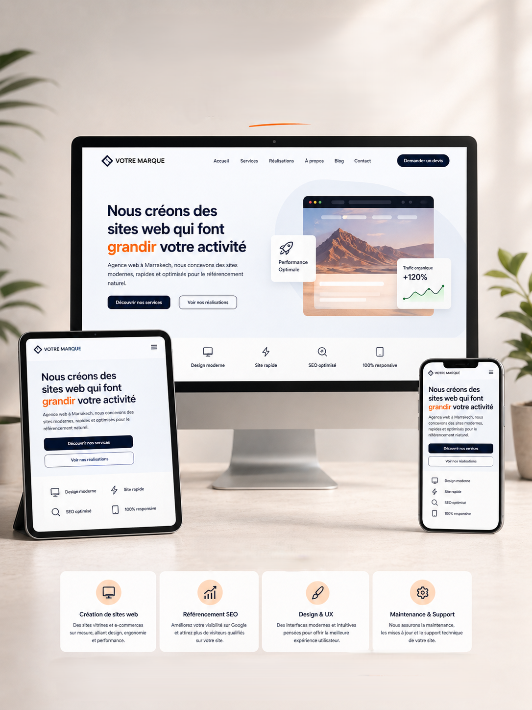 Équipe agence web OneClick Casablanca