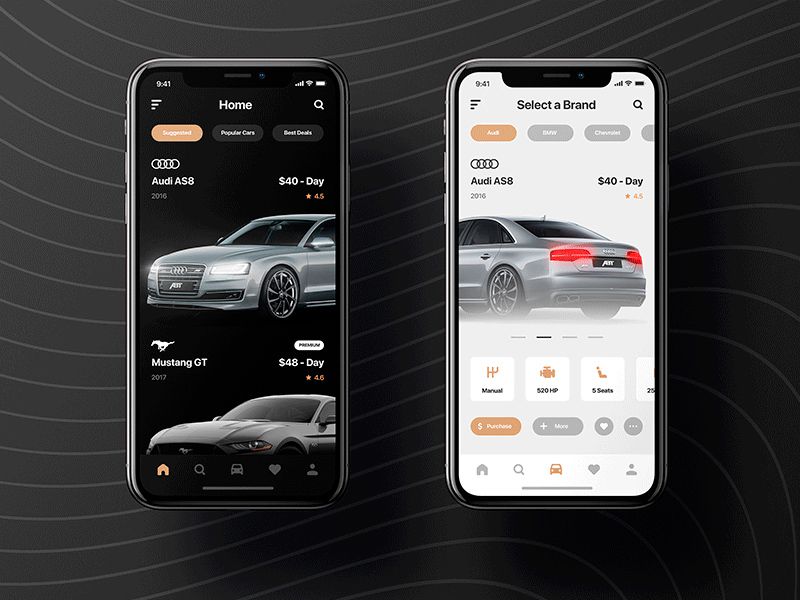 Rental Car App - Application location de voiture par OneClick