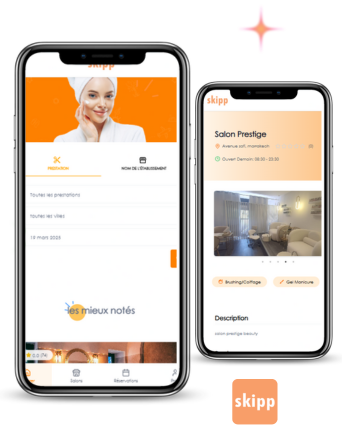 Skipp Reservation - Application mobile créée par OneClick