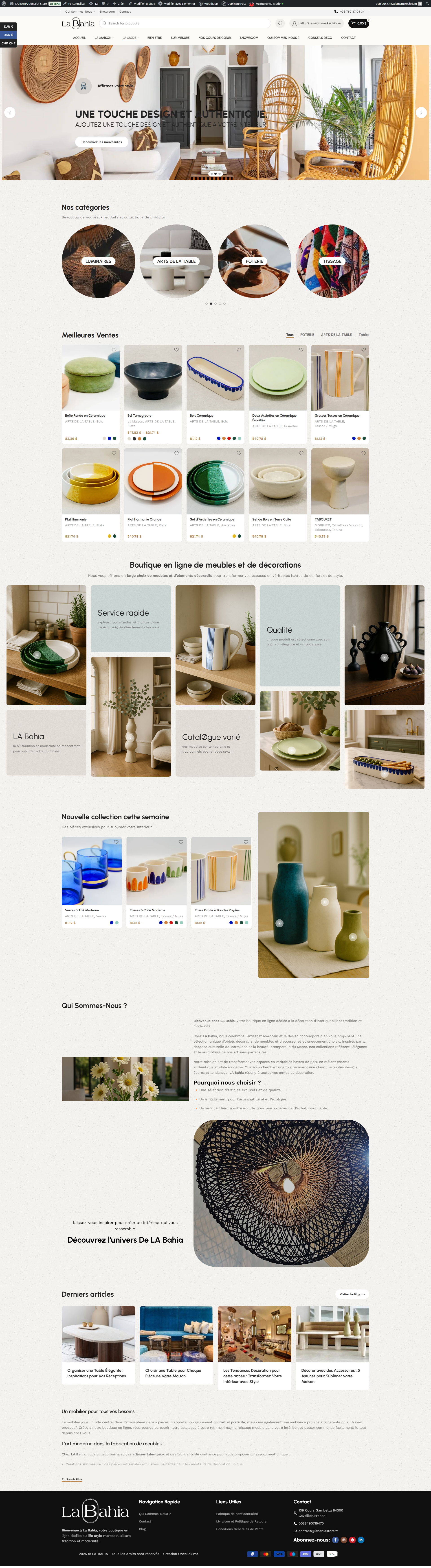 La Bahia Concept Store - E-commerce créé par OneClick